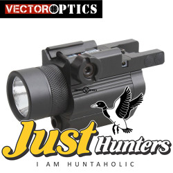 Vector Optics Tactical Pistol Handgun LED Flashlight Green Laser Combo Sight Metal 200 Lumens Weapon Light Fit GLOCK 17 19