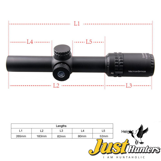 Vector Optics Grimlock 1-6X24 Gen2 BDC (MOA) Ballistic Reticle Rifle Scope Vector Optics Grimlock 1-6X24 Gen2 BDC (MOA) Ballistic Reticle Rifle Scope
