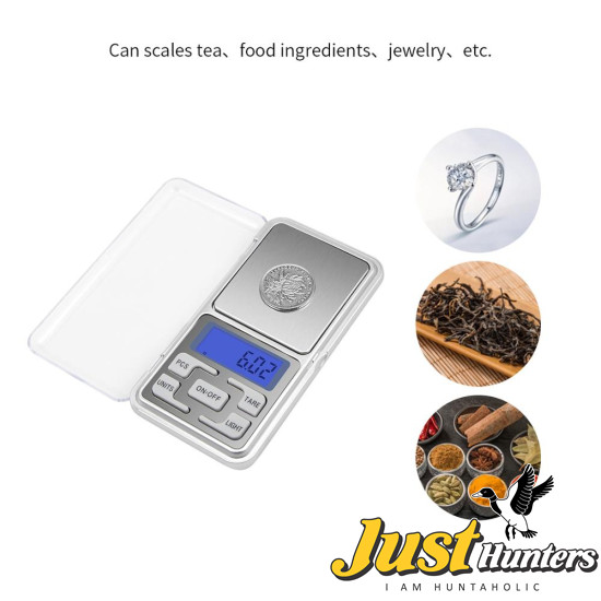 Mini Digital Scale 100/200/300/500g 0.01/0.1g High Accuracy Backlight Electric Pocket Size
