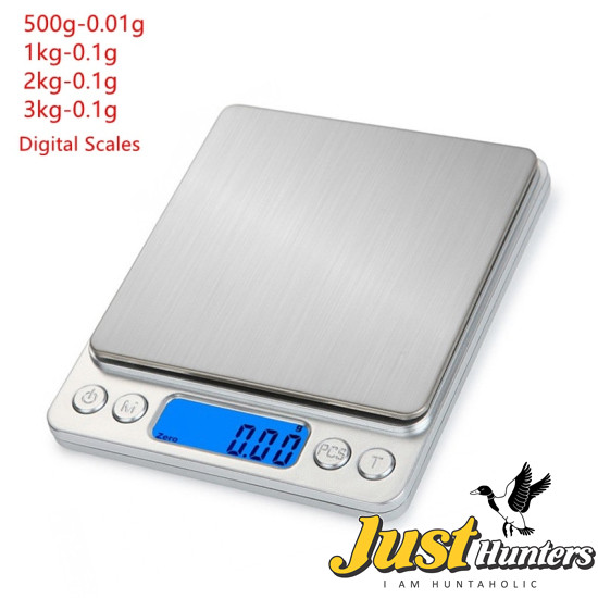 Digital Scale 0.01/0.1g 500g/1/2/3kg Precision LCD Digital Scales