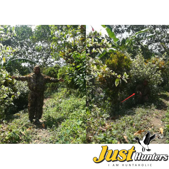 Hunting Ghillie Sniper Suit 3D with Camouflage Leaf 