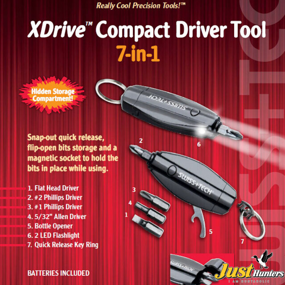 Buy SWISS+TECH XDrive Compact Driver Tool 7in1 Keychain Multi Tool