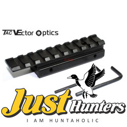 Vector Optics 3/8'' 11mm Dovetail to 7/8'' 21mm Weaver Picatinny Rail Extended Offset Adapter Mount