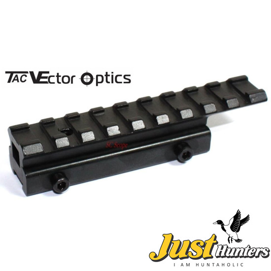 Vector Optics 3/8\'\' 11mm Dovetail to 7/8\'\' 21mm Weaver Picatinny Rail Extended Offset Adapter Mount