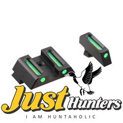 Vector Optics Handgun Pistol Front Rear Fiber Optic Combat Sight Combo Green fit Glock Models G17 G19