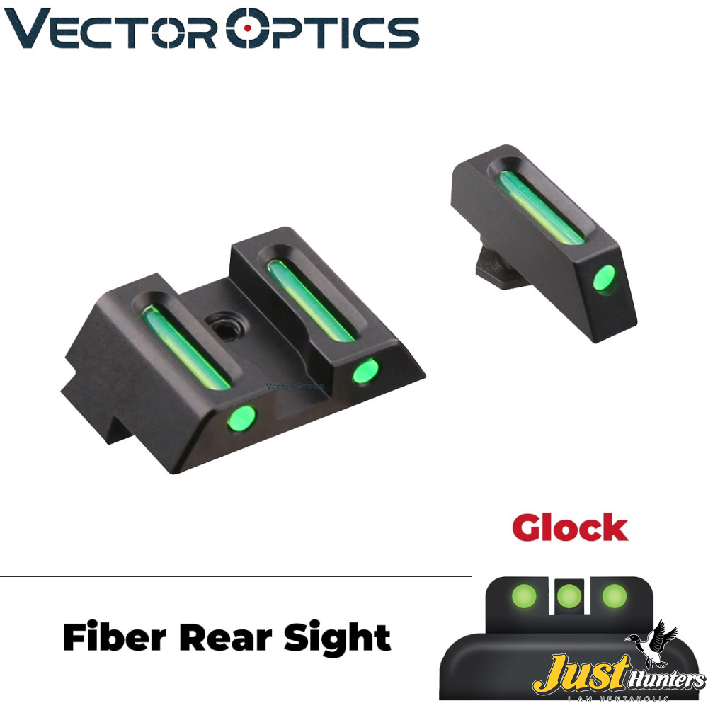 Vector Optics Handgun Pistol Front Rear Fiber Optic Combat Sight Combo