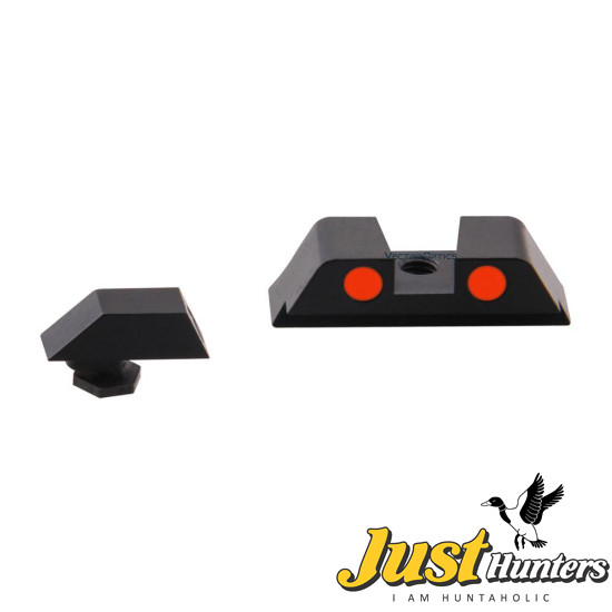 Front and Rear Red Fiber Optic Sight Combo fit for Glock 17 19 Pistols