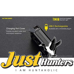 Nitecore TINI 2 Black 500 Lumen USB-C Rechargeable Keychain Flashlight