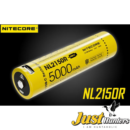 NITECORE NL2150R 5000mAh USB-C Rechargeable 21700 Battery