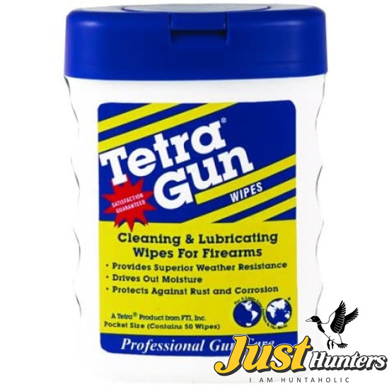 Tetra Gun Lubricating and Cleaning Wipes for Firearms