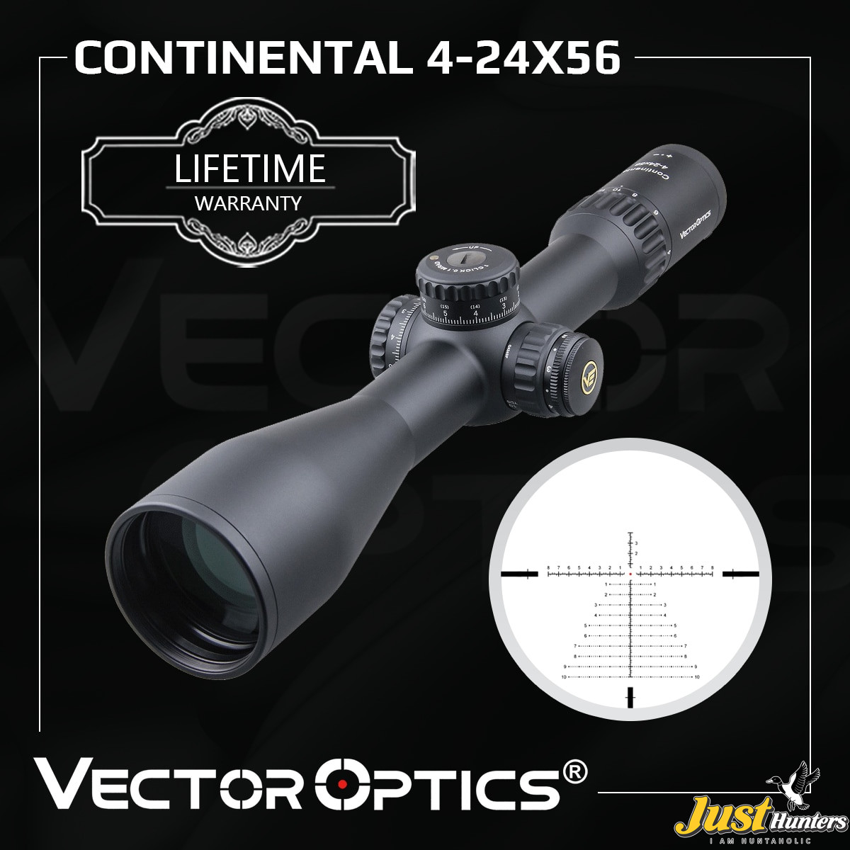 Vector Optics Continental 4-24x56 HD 34mm FFP Riflescope - Hunting