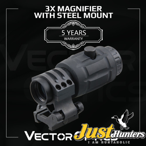 Vectir Optics SCOT-07 3x Magnifier Scope with Flip Side
