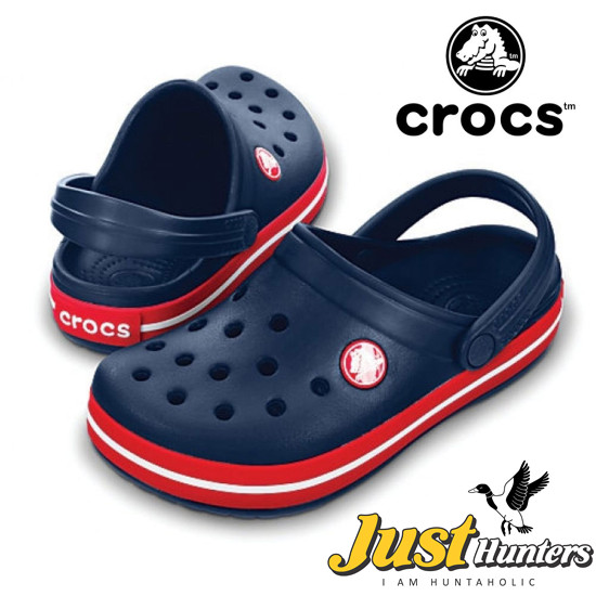 Crocs Shoes Navy Blue with Red Clogs Unisex