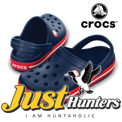 Crocs Shoes Navy Blue with Red Clogs Unisex