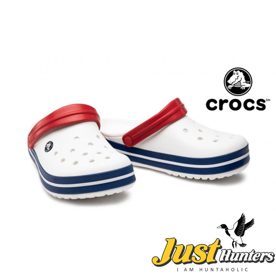 Crocs Shoes White and Blue Clogs Unisex
