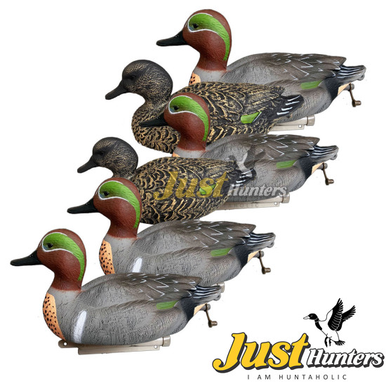 INFLATABLE COLLAPSIBLE GREEN WING TEAL DUCK DECOYS