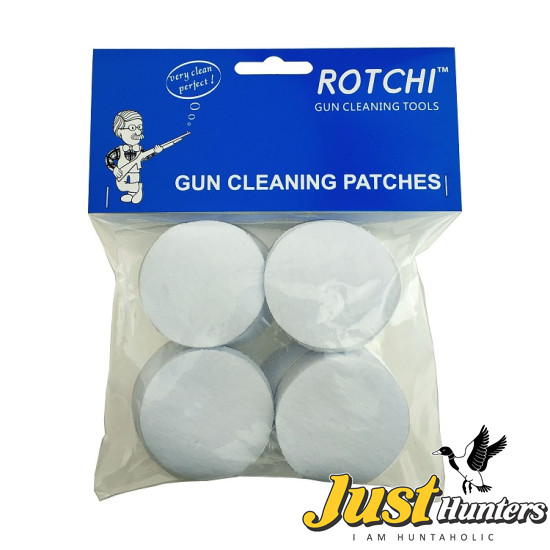 Rotchi Round Shape Cotton Cloth Gun Cleaning Patches for .45 - 20G Caliber
