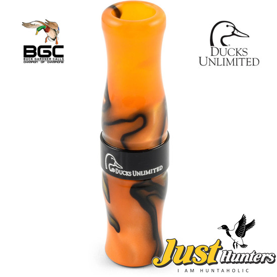 Buck Gardner Ducks Unlimited Edition Acrylic Double Reed Mallard Call Tiger Swirl