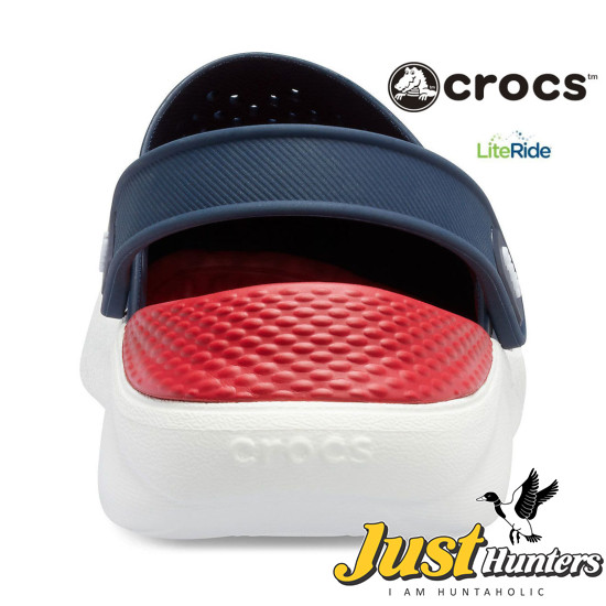 Crocs blue and red store