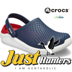 Crocs LiteRide Clogs Navy Blue and Red