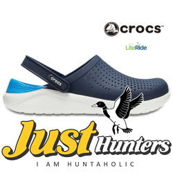 Crocs LiteRide Clogs Navy Blue and Sea Blue Crocs LiteRide Clogs Navy Blue and Sea Blue