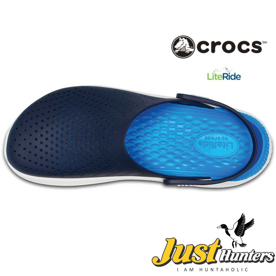Crocs LiteRide Clogs Navy Blue and Sea Blue
