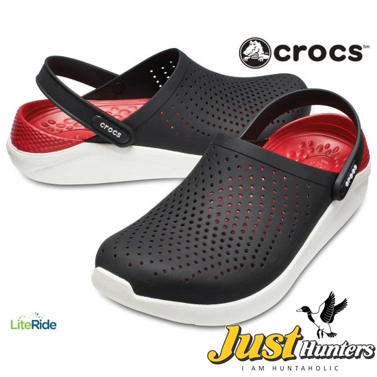 Crocs LiteRide Clogs Black and Red