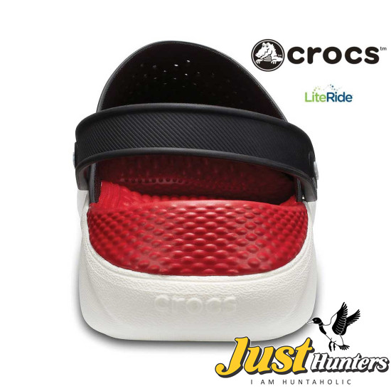 Crocs LiteRide Clogs Black and Red