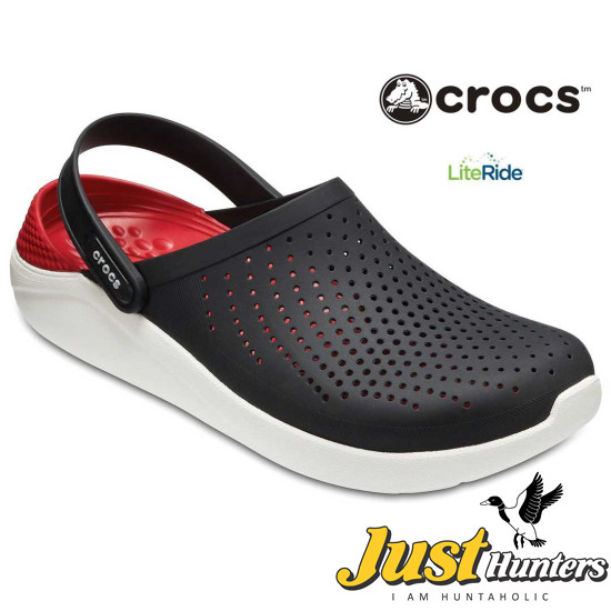 Crocs LiteRide Clogs Black and Red