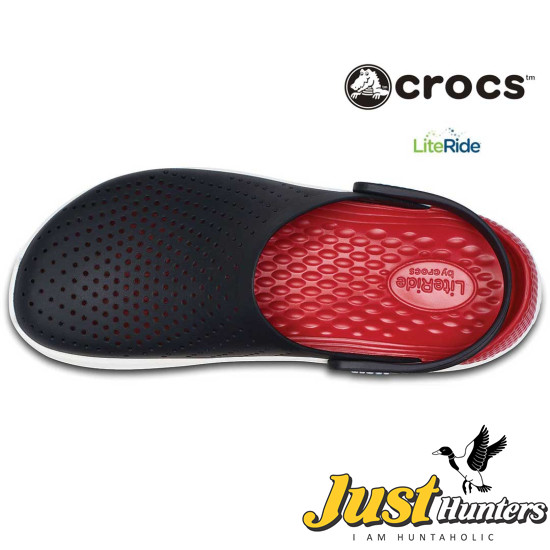 Crocs LiteRide Clogs Black and Red