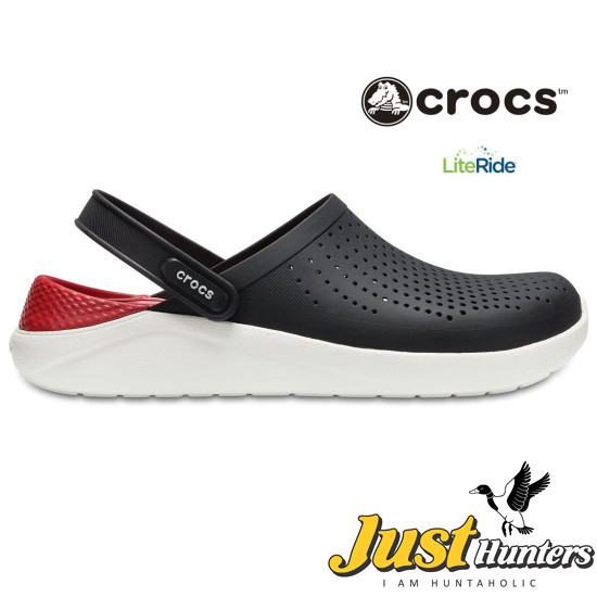 Crocs LiteRide Clogs Black and Red