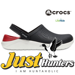 Crocs LiteRide Clogs Black and Red