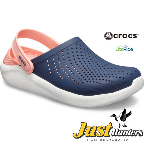Crocs LiteRide Clogs Navy Blue and Pink