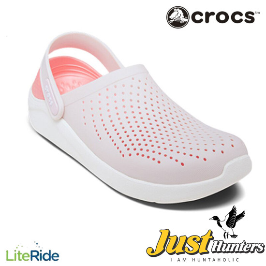 Crocs LiteRide Clogs Pearl White and Pink