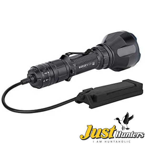 Olight Warrior X Turbo KIT 1100 Lumen 1000 Meter Throw Tail Switch 21700 Battery Magnetic Rechargeable Tactical Flashlight (Black)