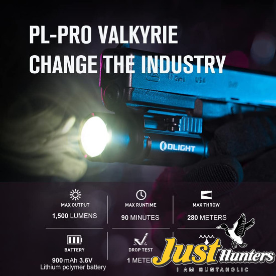 Olight PL-Pro Valkyrie 1500 Lumens Rechargeable Weapon light