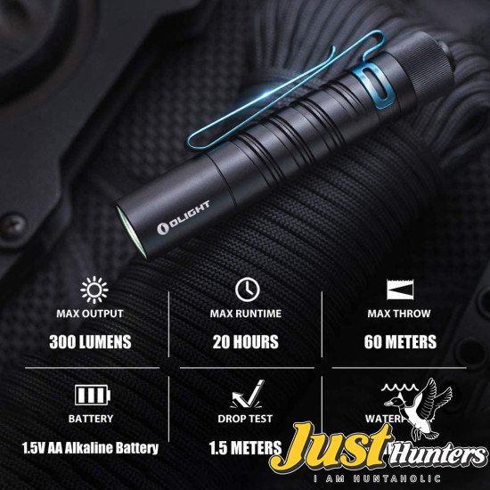 OLIGHT I5T EOS 300 Lumens Slim EDC Flashlight