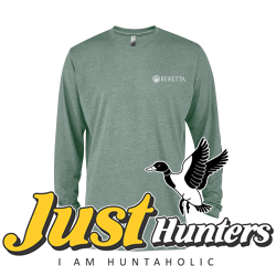 Beretta Platinum Adult Tri-Blend Long Sleeve Crew Neck T Shirt Sea Glass