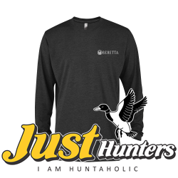 Beretta Platinum Adult Tri-Blend Long Sleeve Crew Neck T Shirt Black Heather  Beretta Platinum Adult Tri-Blend Long Sleeve Crew Neck T Shirt Black Heather