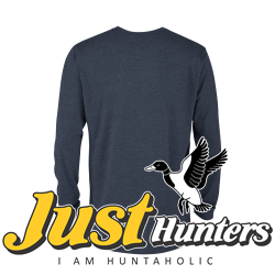 Beretta Platinum Adult Tri-Blend Long Sleeve Crew Neck T Shirt Navy Heather