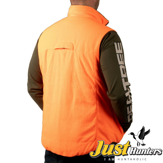 Men\'s Realtree Edge Reversible Camo Vest Edge/Blaze Orange Side Pockets