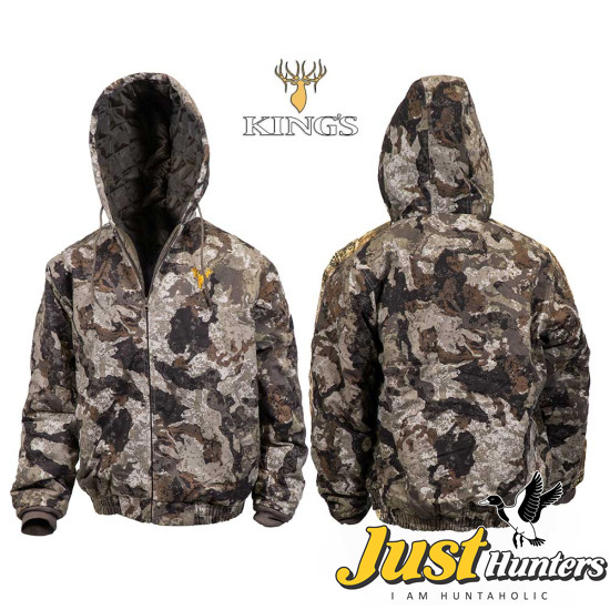 Kings Camo Youth Insulated Twill Veil Camo Hunting Jacket with Cotton Shell