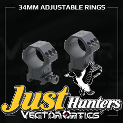 X-ACCU 34mm 40MOA Adjustable Elevation Picatinny Ring Mount