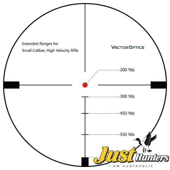 Vector Optics Hugo 6-24x50 GT BDC Reticle 11 Levels Red Fits .308win