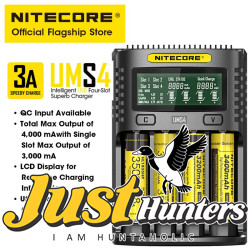 Nitecore UMS4 USB Four-Slot USB Fast Charger, for 18650, 21700 Batteries