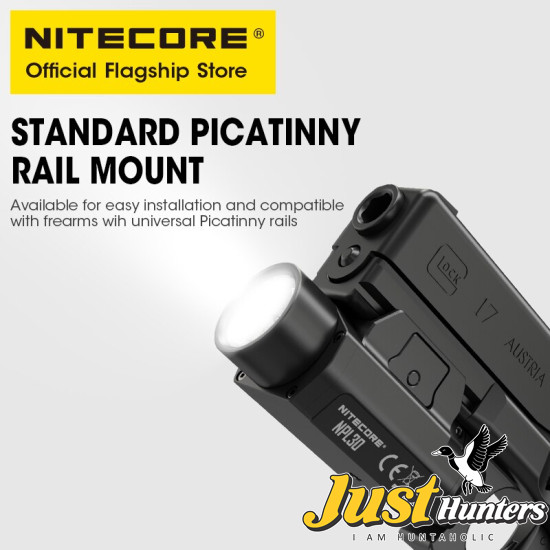 Nitecore NPL30 1200 Lumen Rail Mount Flashlight