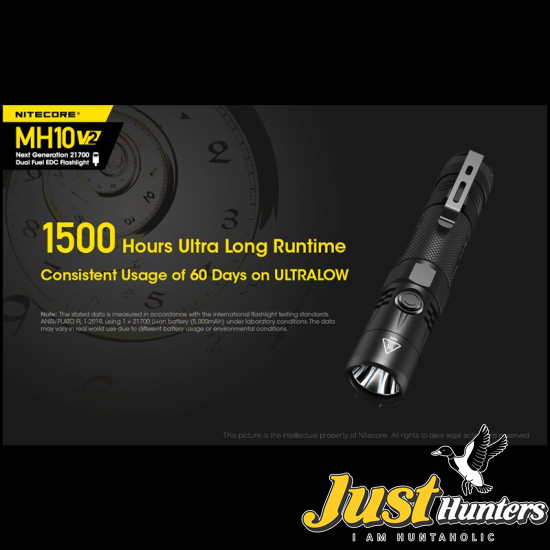 Nitecore MH10 v2 1200 Lumen USB-C Rechargeable Flashlight