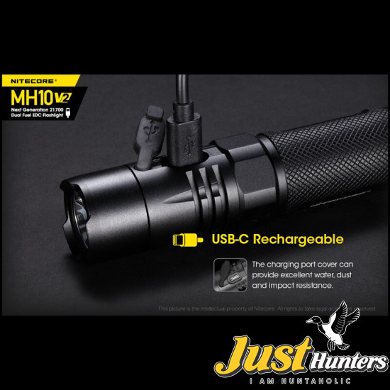 Nitecore MH10 v2 1200 Lumen USB-C Rechargeable Flashlight