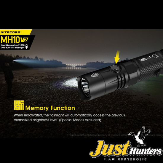 Nitecore MH10 v2 1200 Lumen USB-C Rechargeable Flashlight