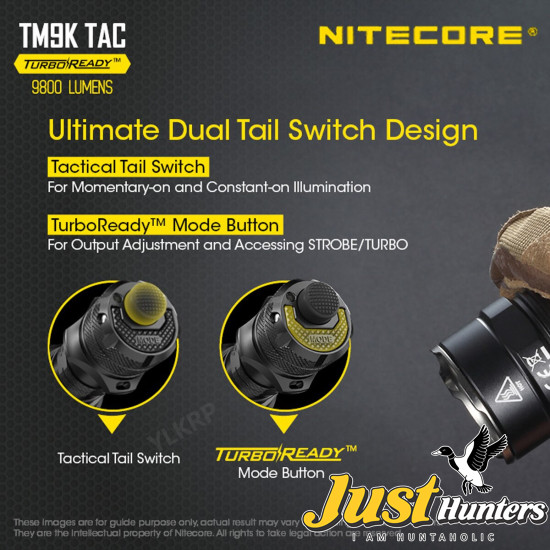 NITECORE TM9K TAC 9800 Lumen USB-C Rechargeable Flashlight